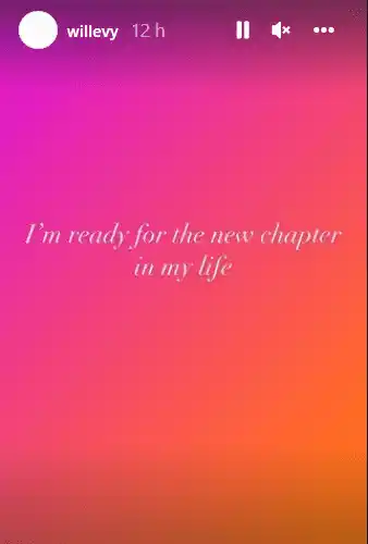 Esta historia se publicó poco después y aún permanece en el perfil de William Levy en Instagram