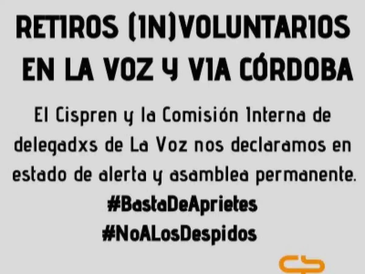 Desde el Cispren, rechazan despidos encubiertos en los medios cordobeses