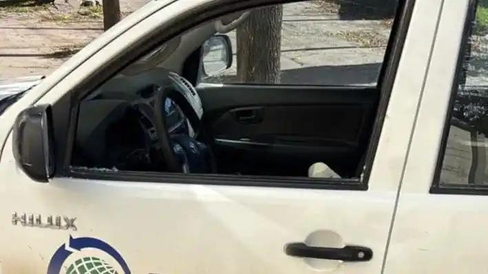 Rotura. En la puerta del vehículo