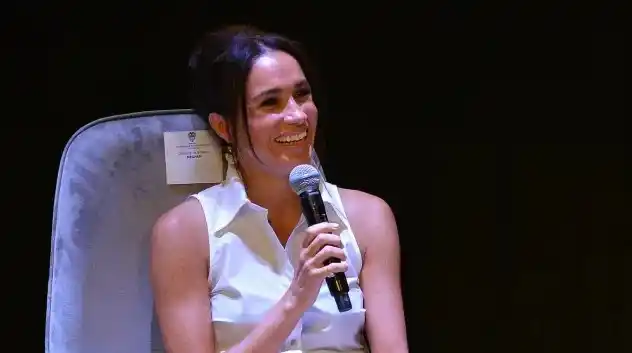 Meghan Markle durante un foro en Cali (Colombia).