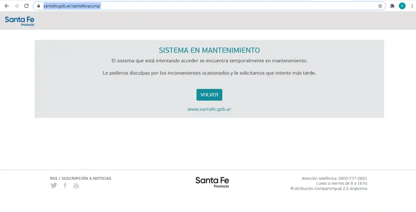 Coronavirus: La provincia de Santa Fe lanzó un sitio web para inscribirse y recibir la vacuna pero en 3 horas colapsó