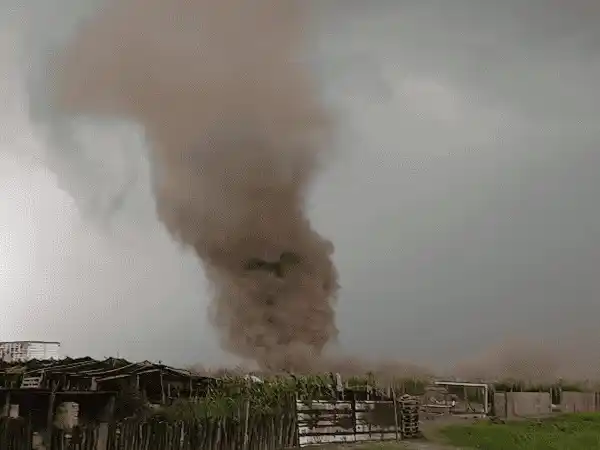 Alerta meteorológico: un fuerte tornado en Carcarañá provocó serios destrozos y dejó a la región sin luz