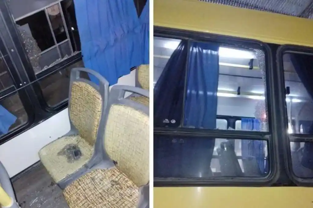 Tres colectivos fueron atacados a piedrazos en la ciudad de Santa Fe
