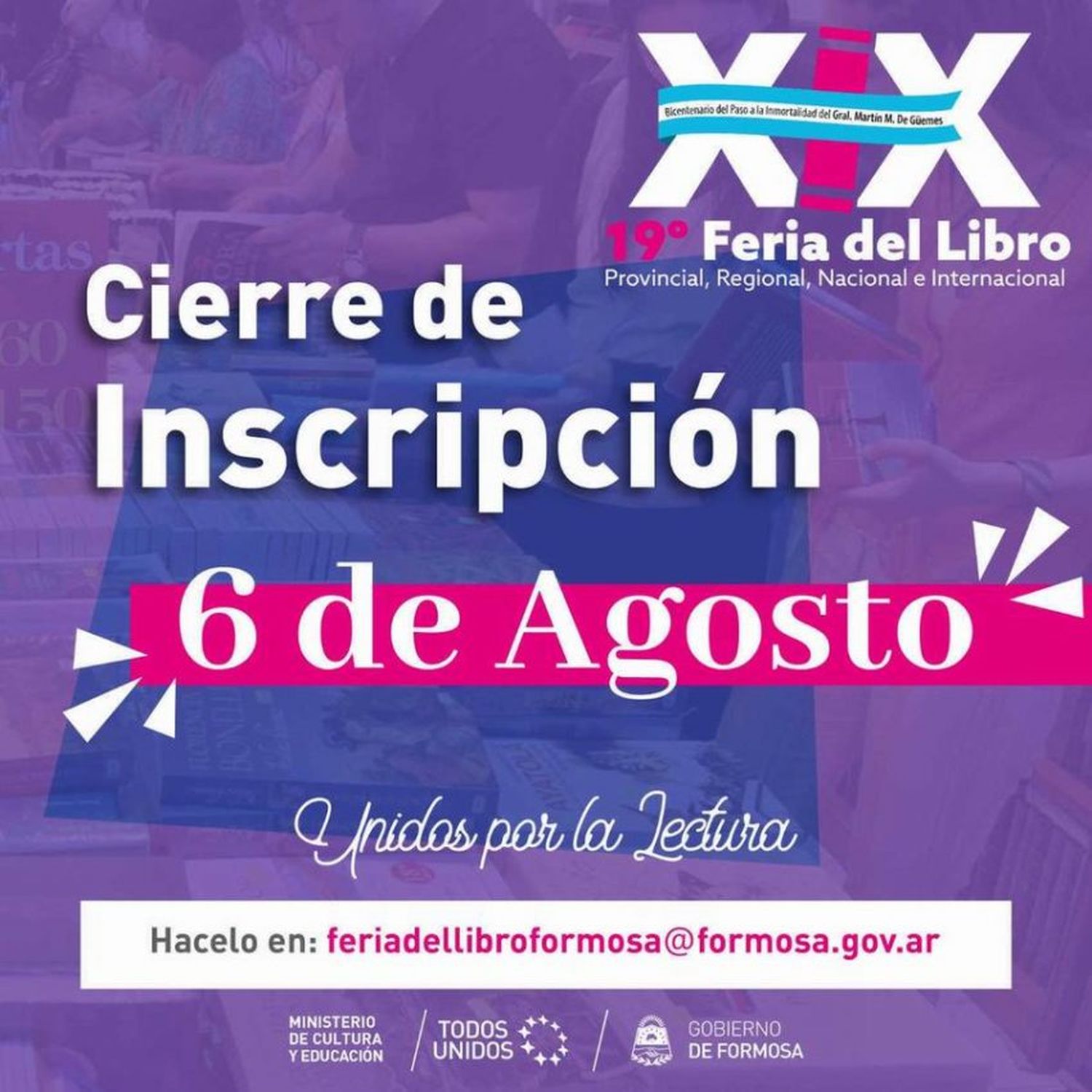 Hoy cierran las inscripciones para participar en la nueva edición de la Feria del Libro