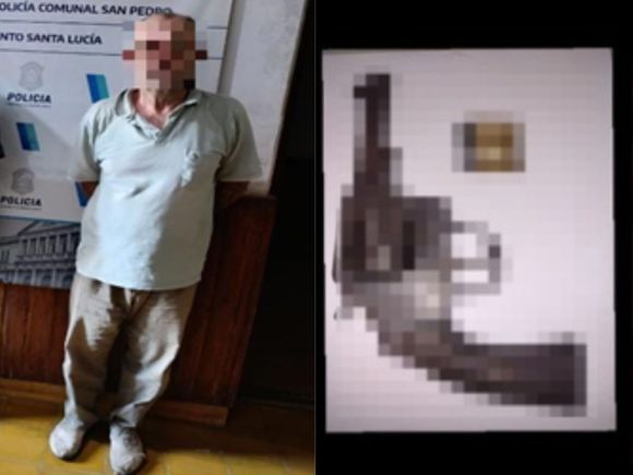 Allanamiento en Santa Lucía: secuestraron un revólver por un caso de amenazas