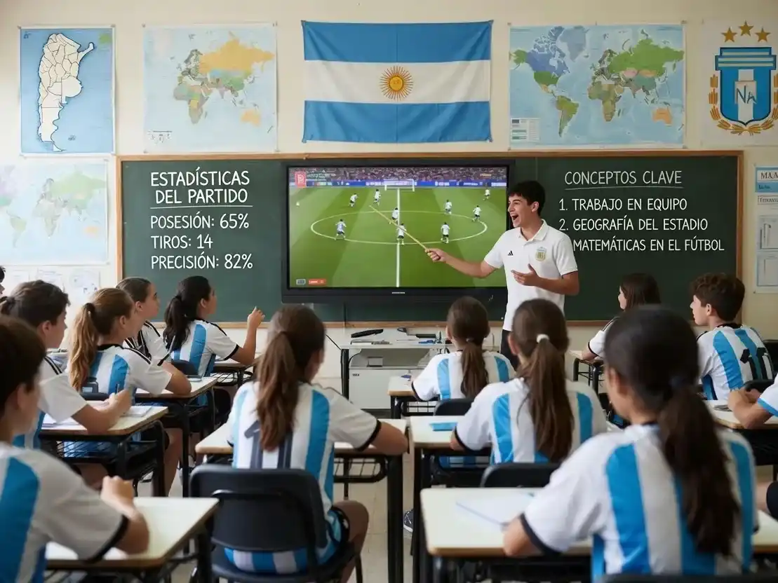 El partido de la selección se podrá aprovechar pedagógicamente en las aulas - Imagen creada con IA-Grok
