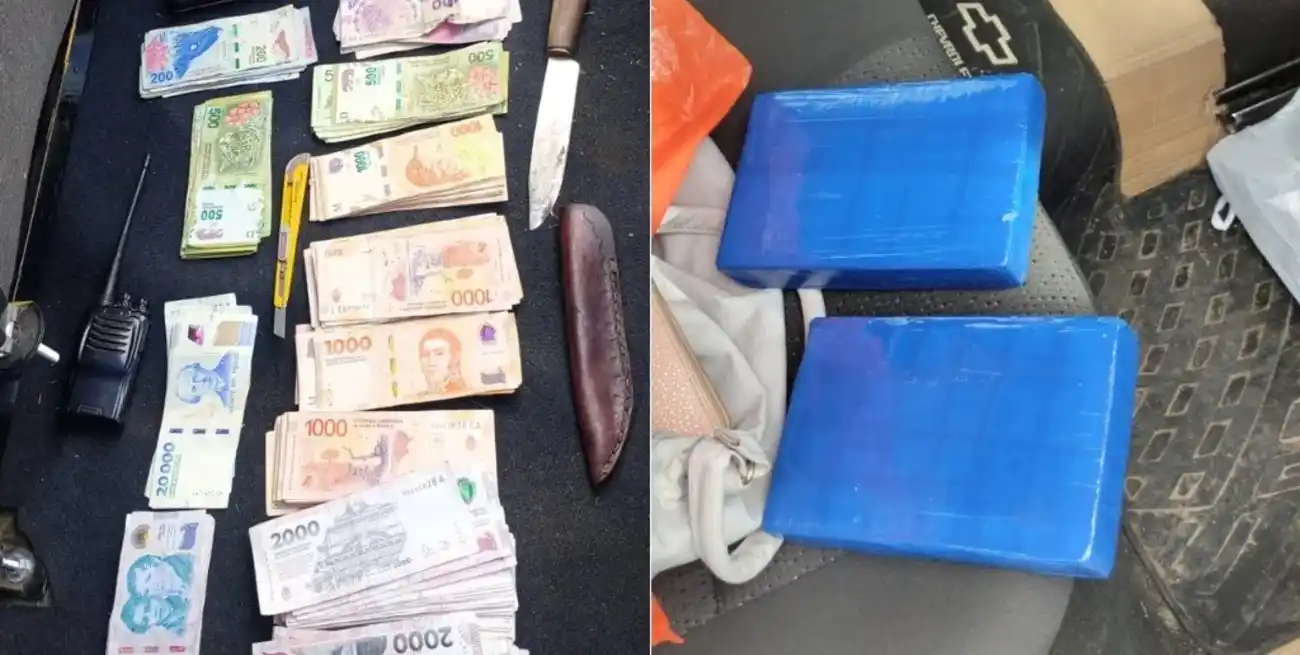 Golpe al narcotráfico: detuvieron un auto en el que llevaban más de dos kilogramos de cocaína