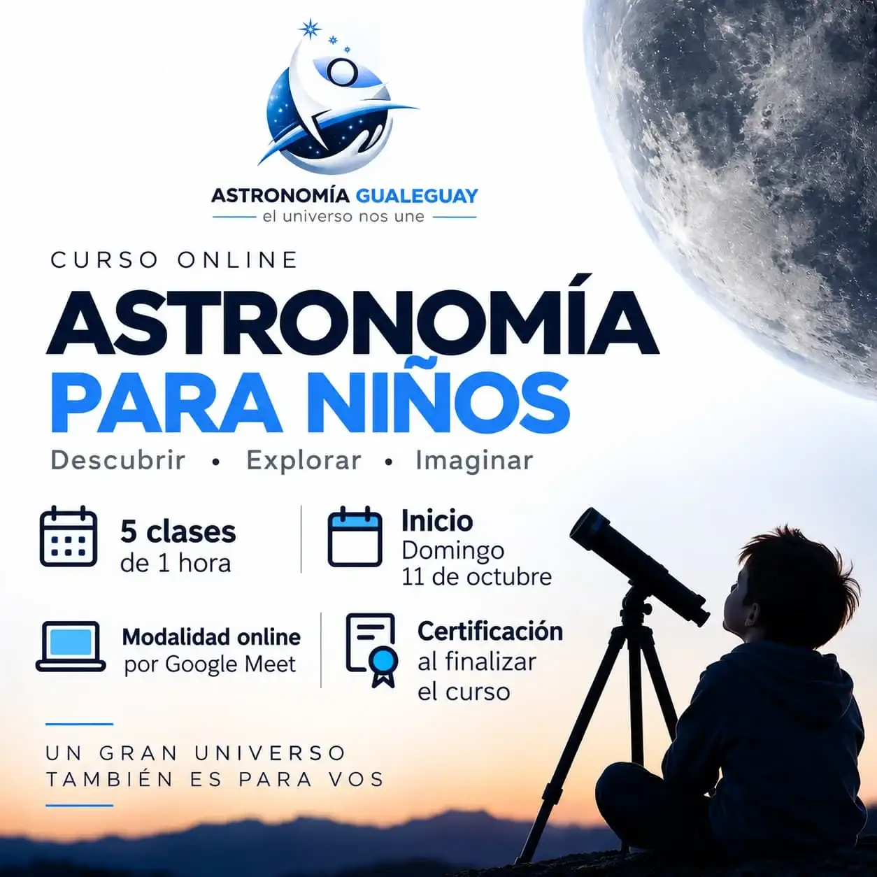 Astronomía para niños: Un nuevo curso online para explorar el Universo