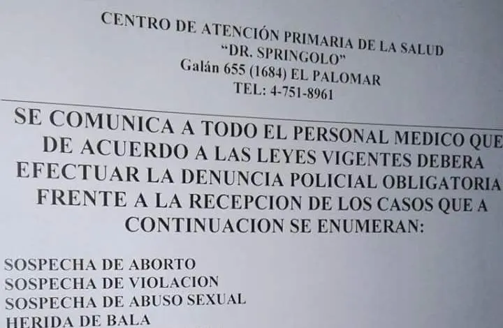 Morón: Cuestionan a Tagliaferro por exigir a médicos que denuncien "sospechas de aborto"