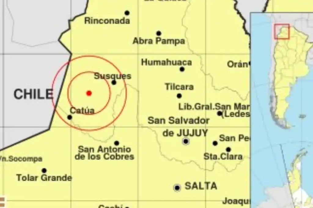 Un sismo de 6.4 hizo temblar el oeste de Jujuy