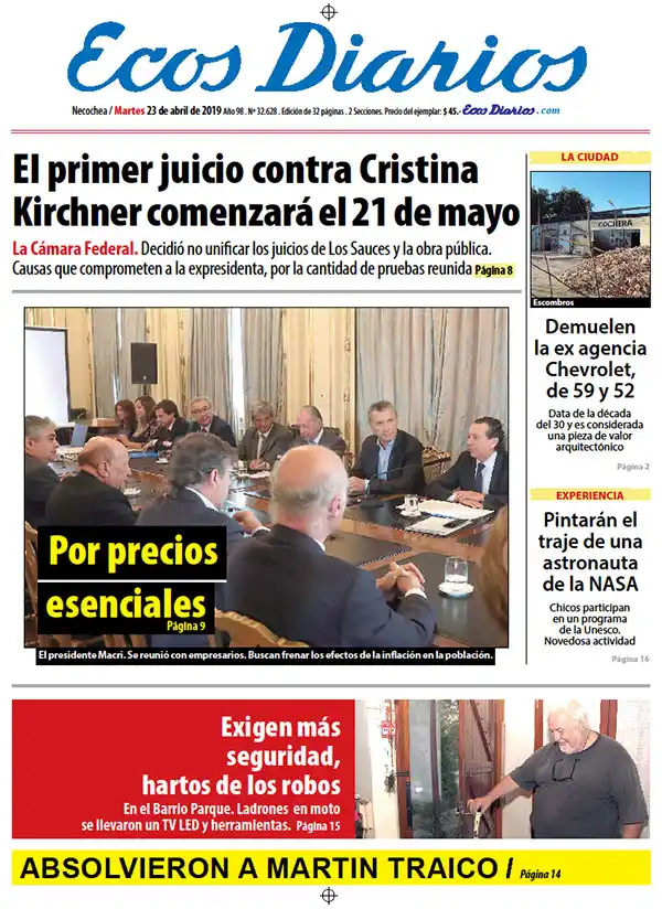 Tapa del 23 de abril de 2019