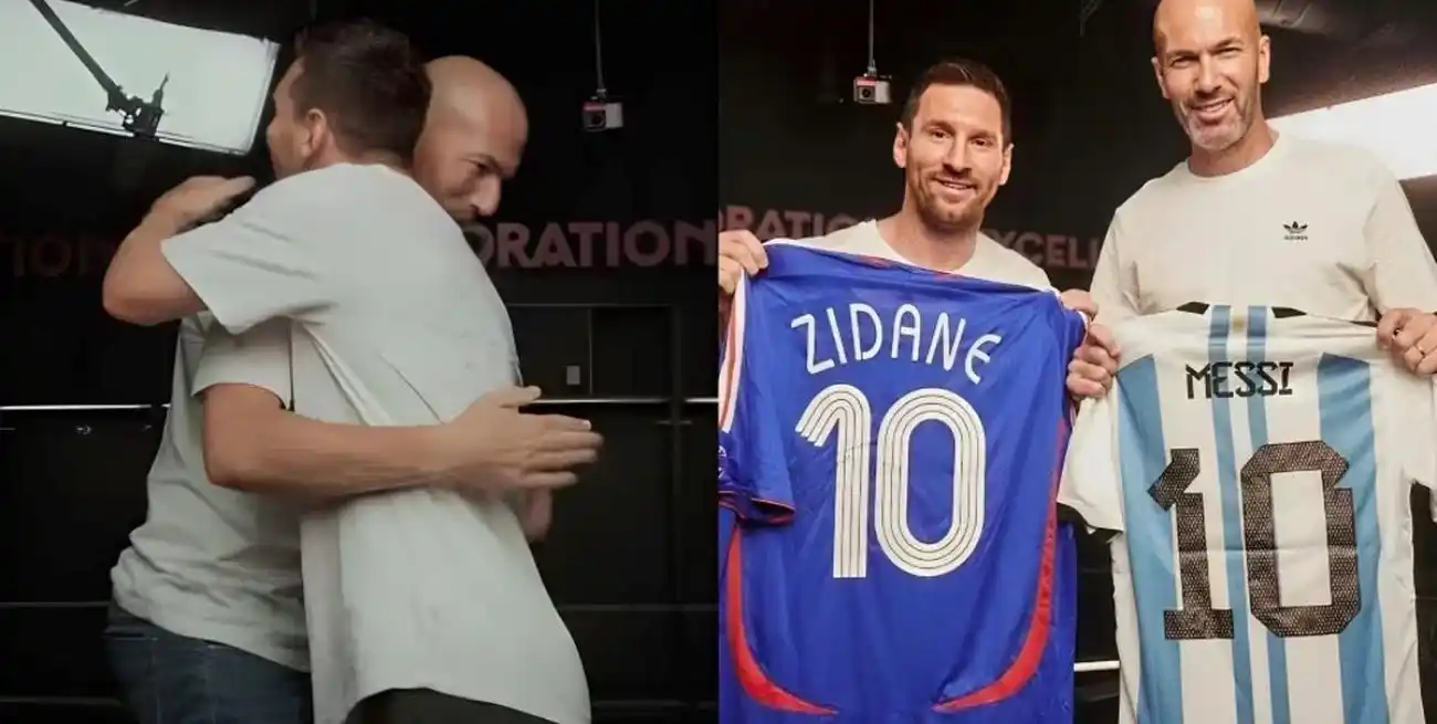 Messi y Zidane se reunieron y tuvieron una linda charla en un evento de Adidas.