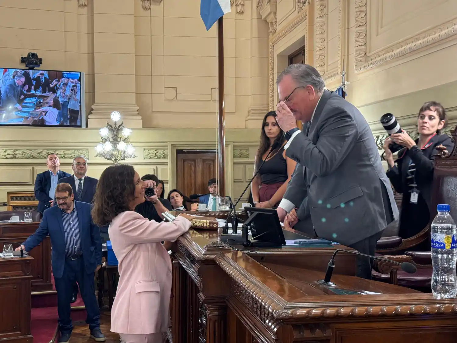 La senadora departamental Leticia Di Gregorio en la apertura de sesiones.