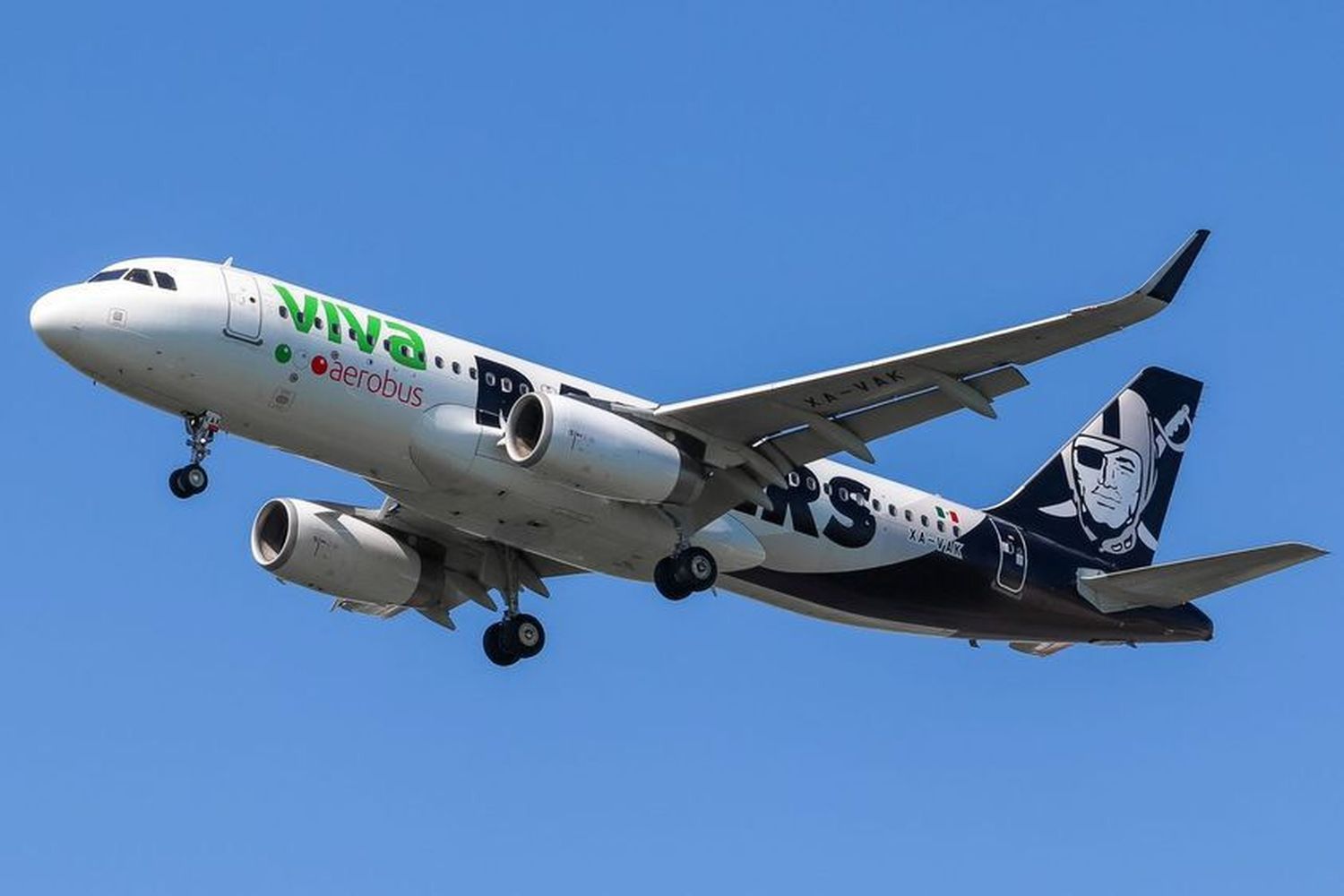 Viva Aerobus makes the first flight with its Raiders livery aircraft