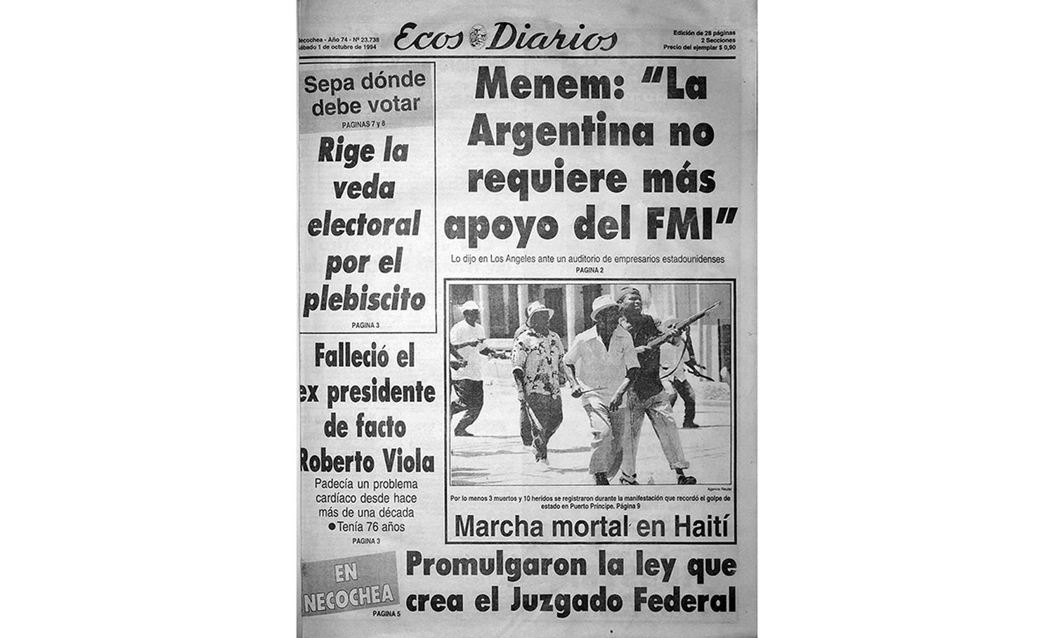 Sábado 1 de octubre de 1994