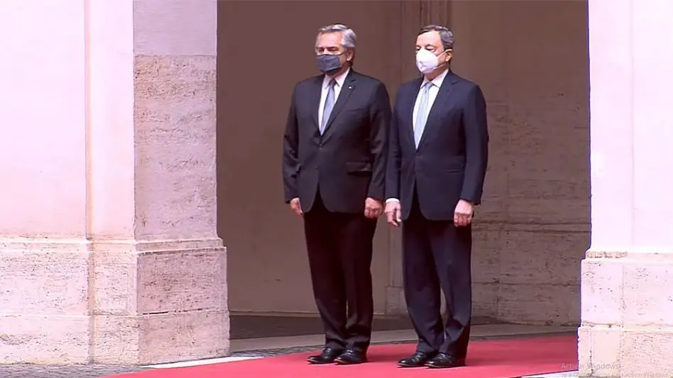 Alberto Fernández recibió el apoyo del primer ministro italiano por la deuda