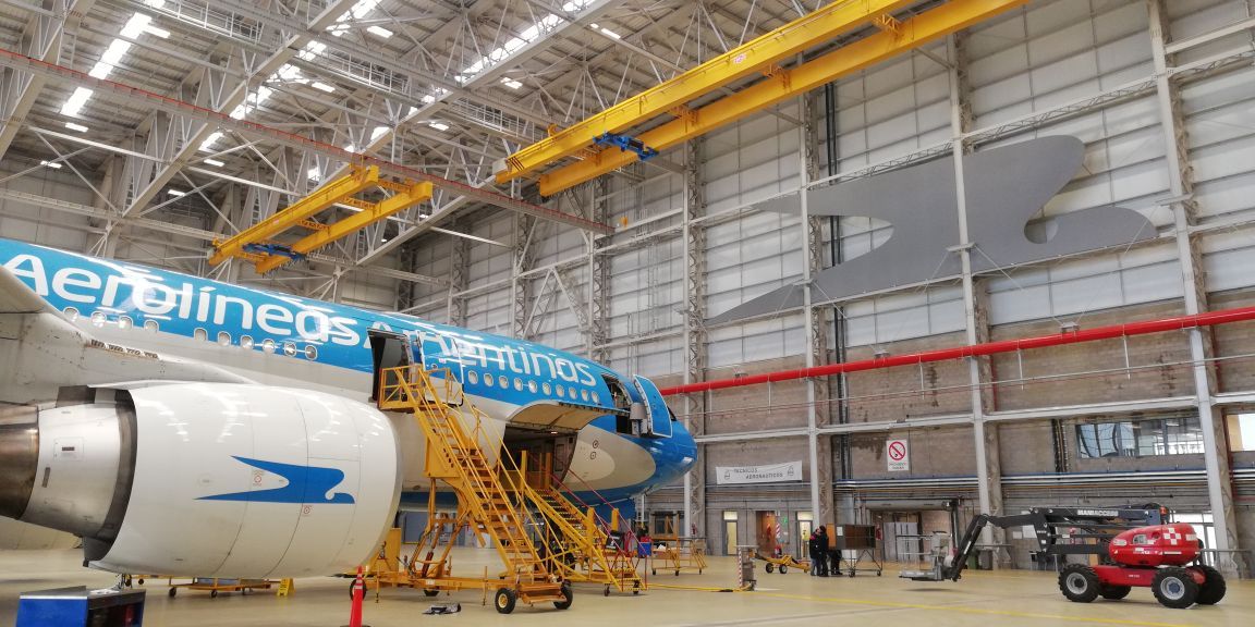 Aerolíneas Argentinas invertirá USD 30 millones en sus hangares de Ezeiza y Aeroparque