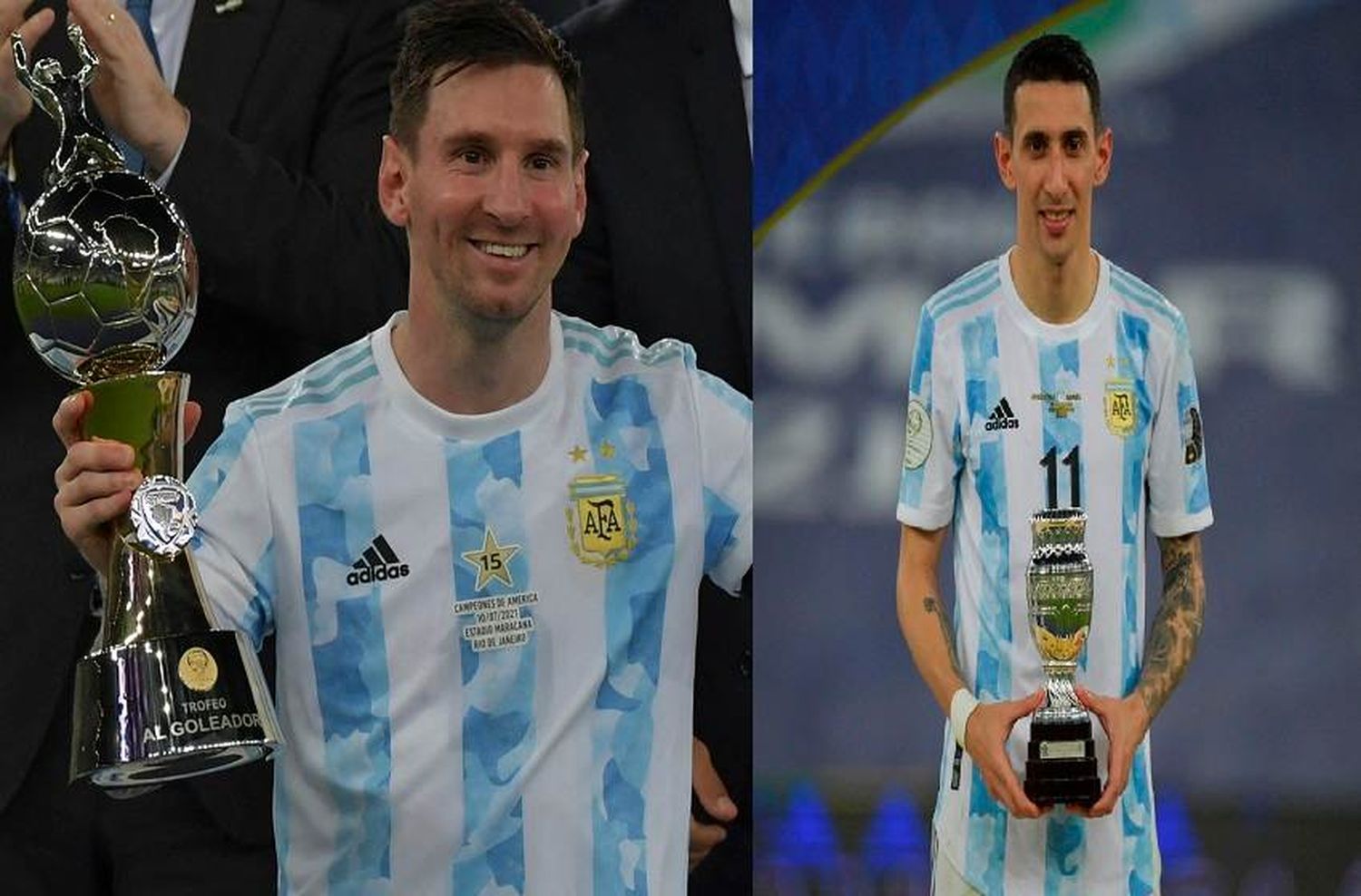 Son de acá: Messi y Di María los más premiados tras el título argentino