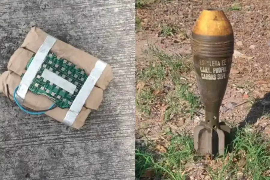 Curioso hallazgo: la policía provincial encontró dos artefactos explosivos en la vía pública