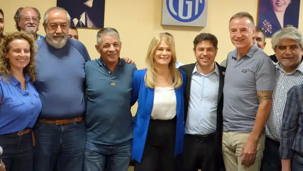 Kicillof, con Magario y Correa, con la cúpula de la CGT.