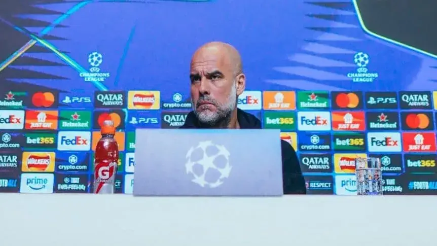 Guardiola en conferencia de prensa.
