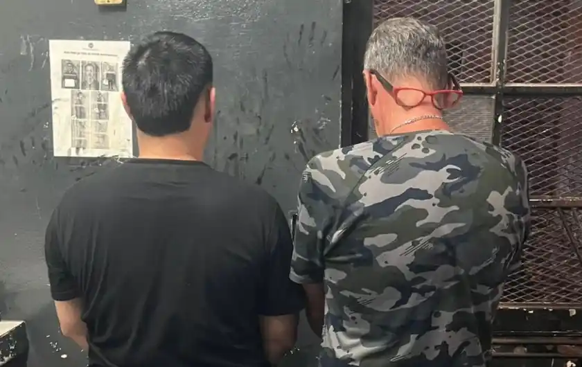 Detenido en el centro.