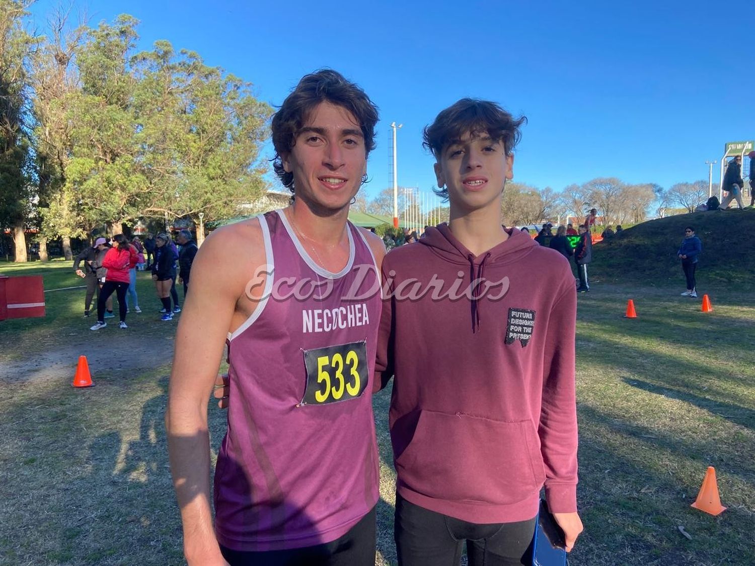 En el top 5. Santino Marchetti y Fausto Marchetti