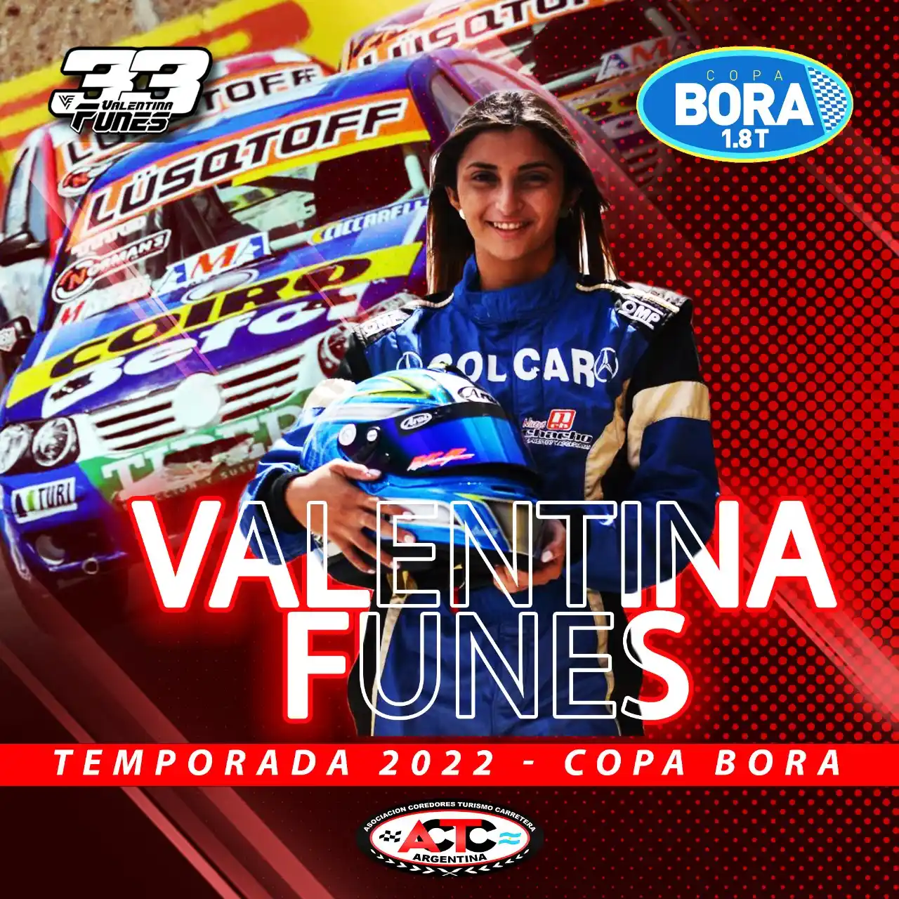 Valentina Funes fue convocada y se suma a la COPA BORA