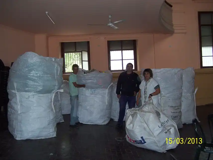 Acopio, reciclado y trabajo en escuelas