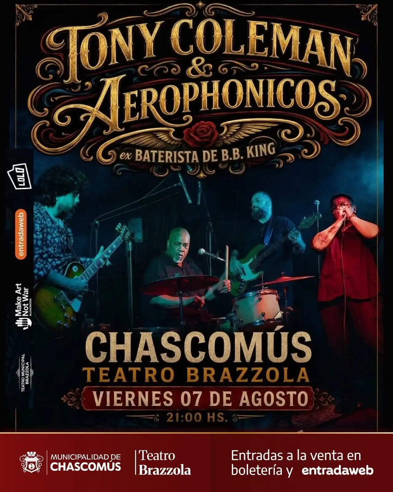 ¡Agosto a puro espectáculo en el Teatro Municipal Brazzola de Chascomús!