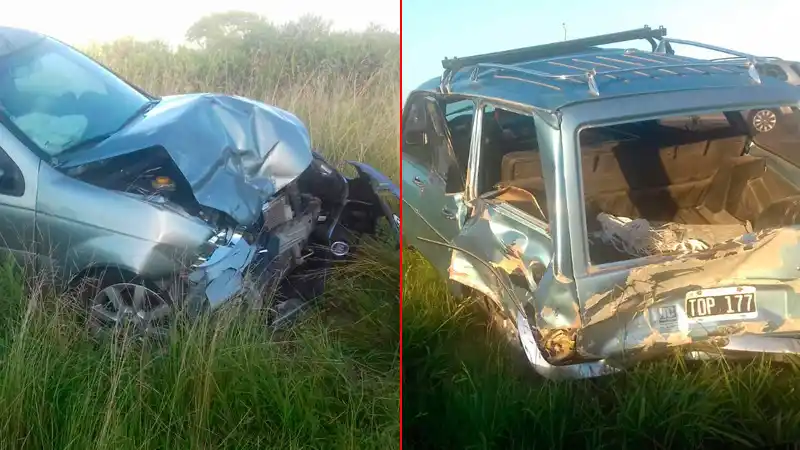 Autovía: Un auto en el que iban gualeguaychuenses fue chocado 