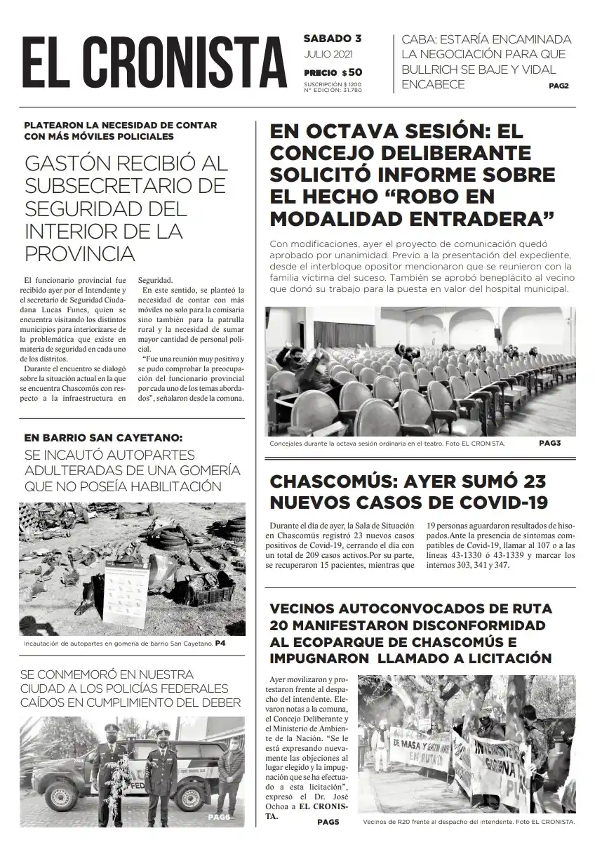 Tapa 3 de julio 2021