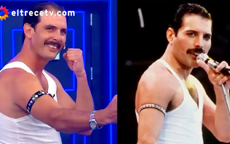 Emmanuel Llovera, el “Freddy Mercury” de Santa Lucía, ganó el juego de los parecidos