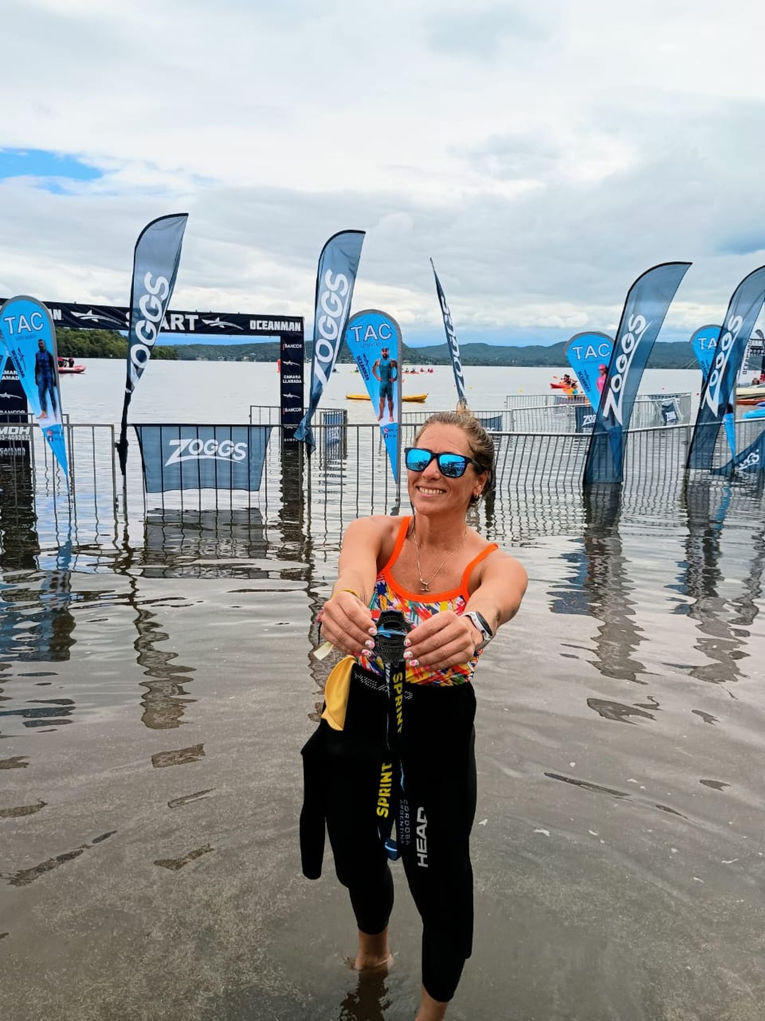 Leticia González compitió en aguas abiertas en Córdoba
