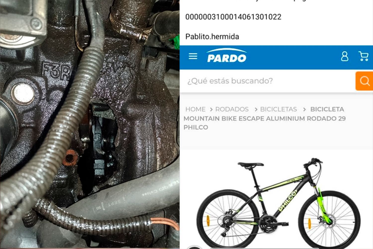 Pablo rifa una bicicleta para arreglar su auto, que usa para trabajar