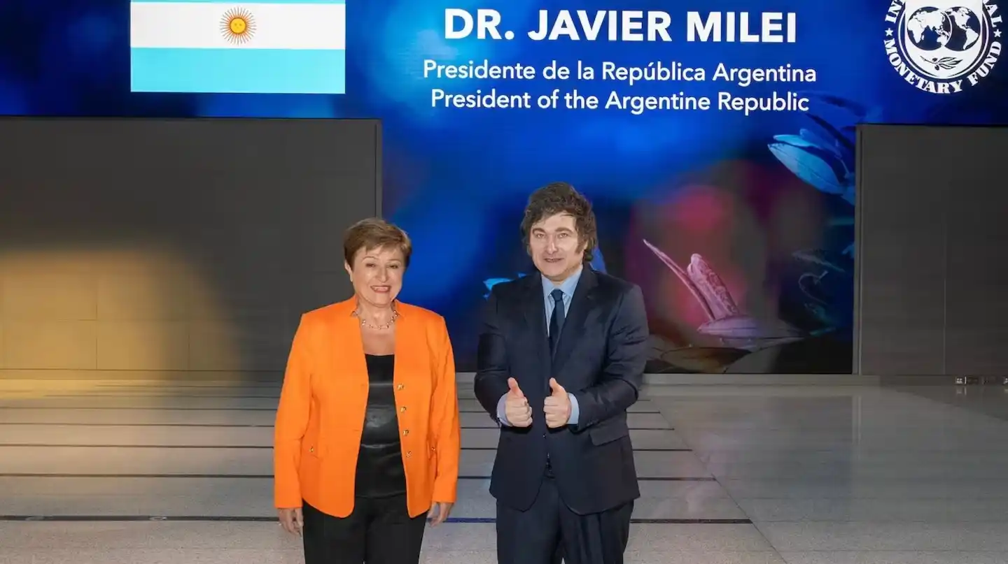 Javier Milei y Kristalina Georgieva