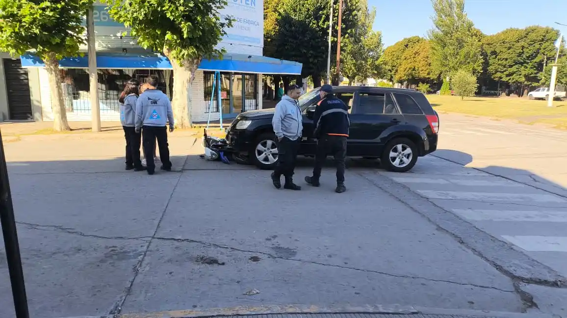 Una motociclista trasladada al Hospital