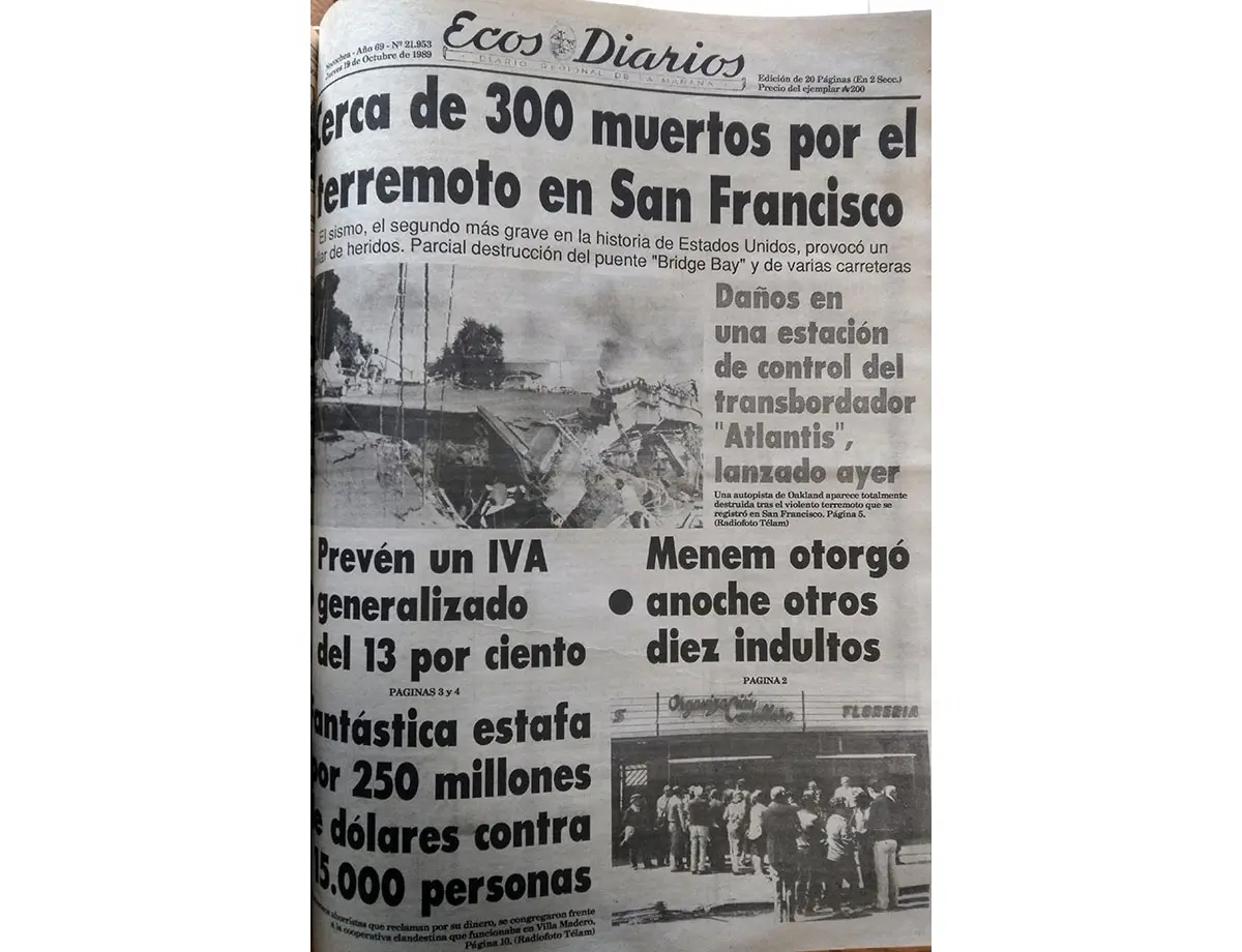 Jueves 19 de octubre de 1989