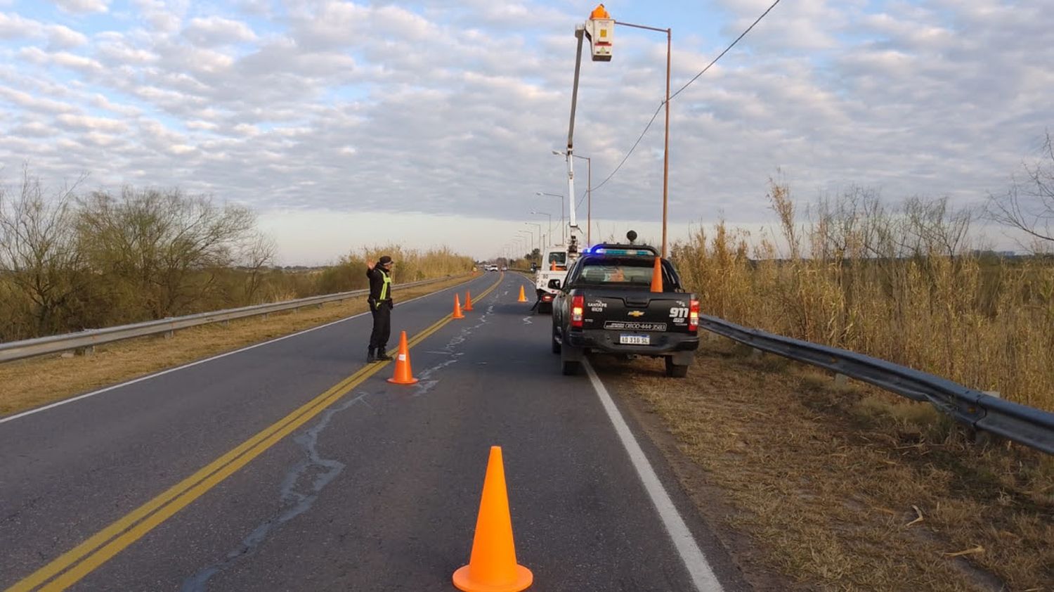 Ruta N° 70: vialidad provincial finalizó las obras de iluminación en la zona este