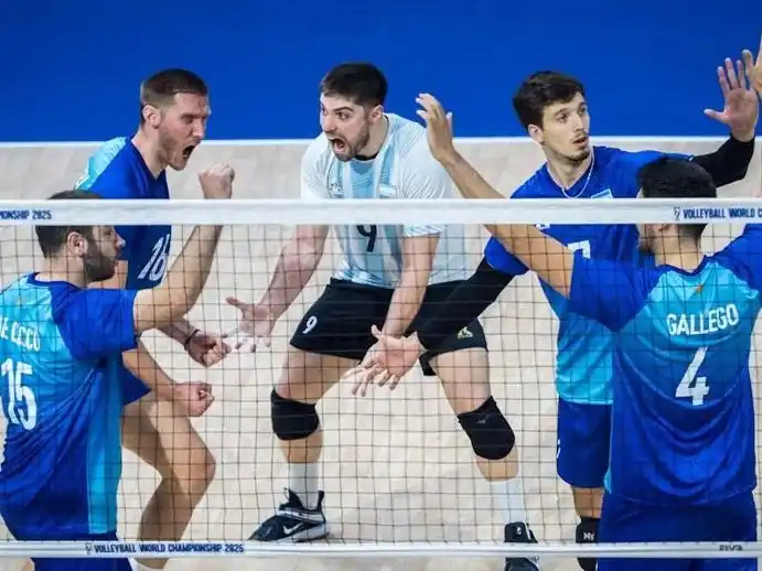 Argentina consiguió un trabajado triunfo ante Corea del Sur.Foto. Volleyball World