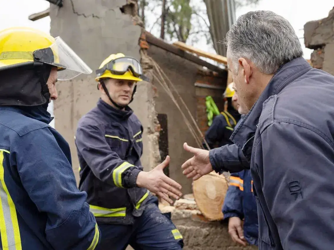 El presidente uruguayo visitó las zonas afectadas por el temporal en Salto