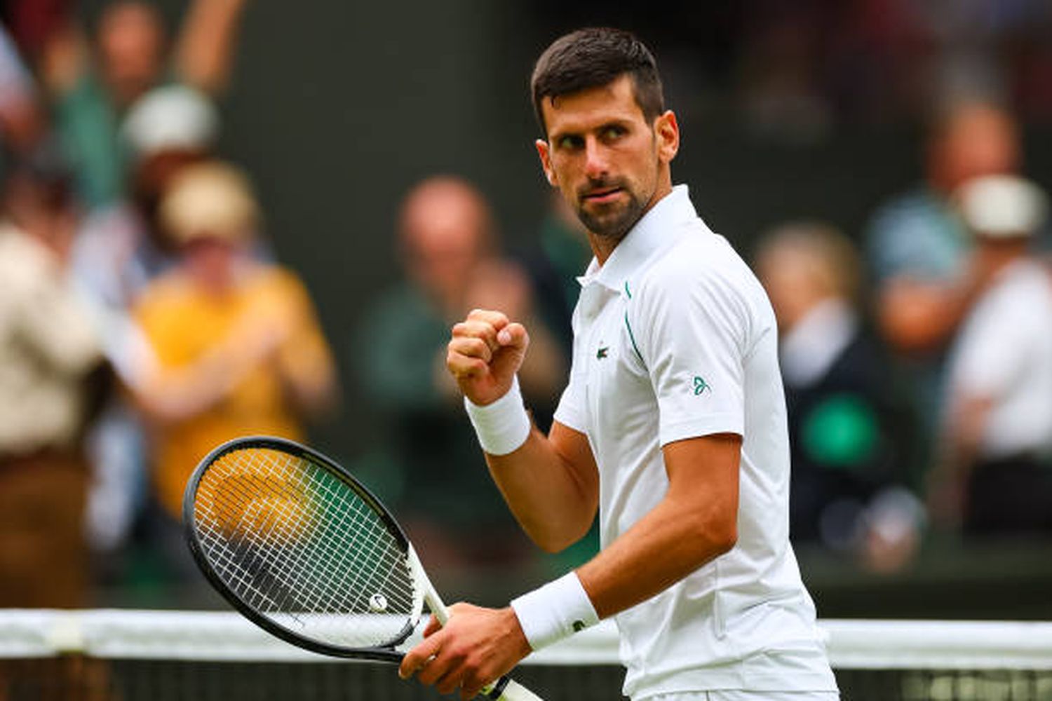 Djokovic festeja su esforzada victoria.