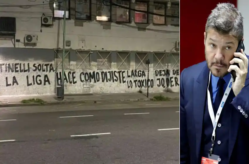 Aparecieron pintadas amenazantes contra Marcelo Tinelli: “Dejá de joder con el fútbol”