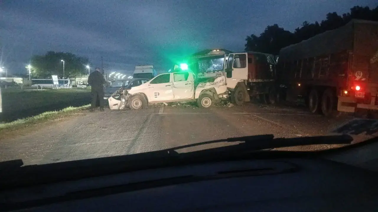Choque en cadena en ruta 18.