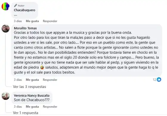 comentarios Chacabuquero - 1