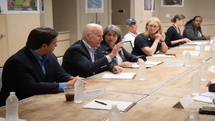 JOE BIDEN EN ZONA DE DESASTRE: suspenden rescates por temor al colapso de lo que queda del edificio en Miami