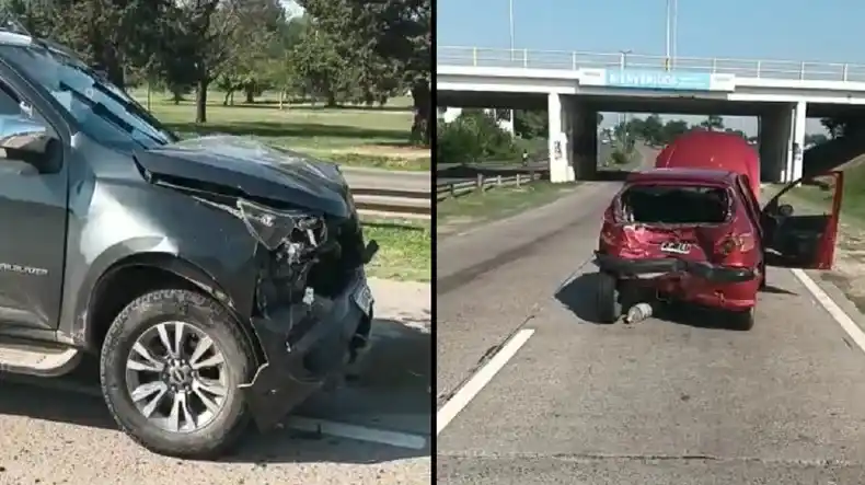 Hospitalizaron a una docente tras un violento choque entre dos autos