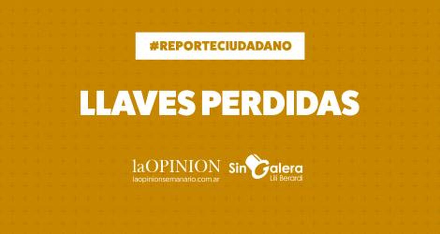 Buscan juego de llaves con un llavero blanco