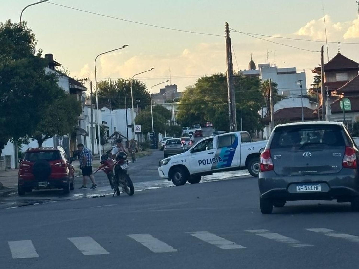 Un motociclista herido tras un choque en Alvear y Libertad