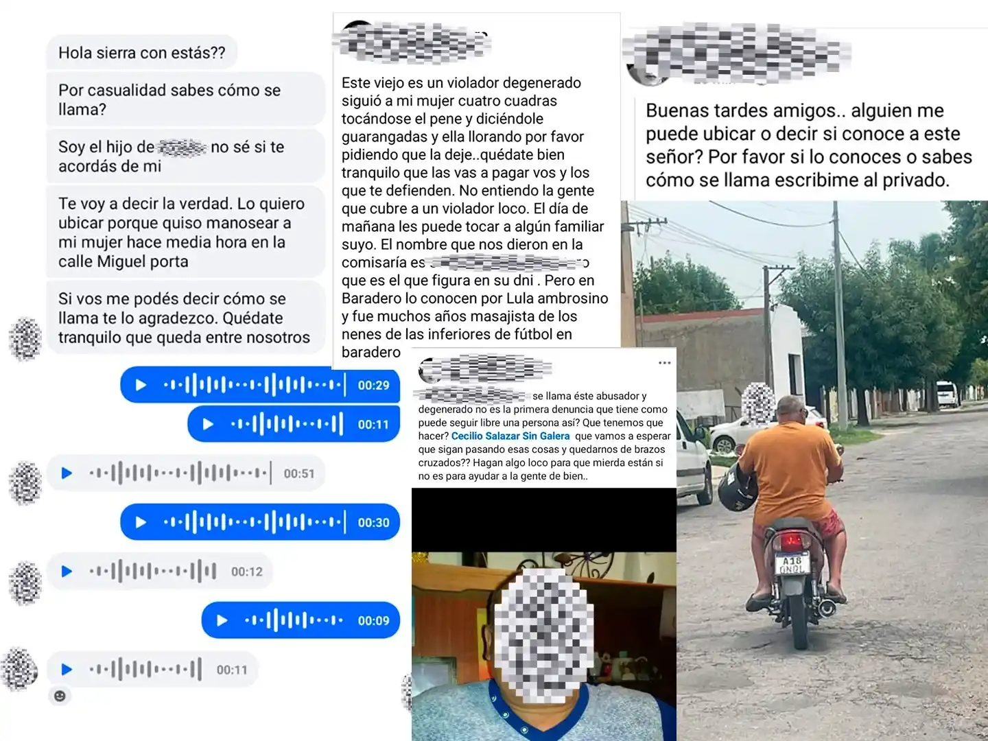 Los posteos y la imagen que logró capturar la víctima que denunció el acoso callejero.